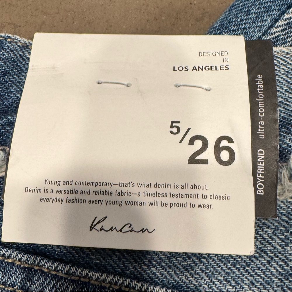 NWT Kancan Noel Mid Rise Boyfriend Jeans Sz: 5/26 - Picture 12 of 16